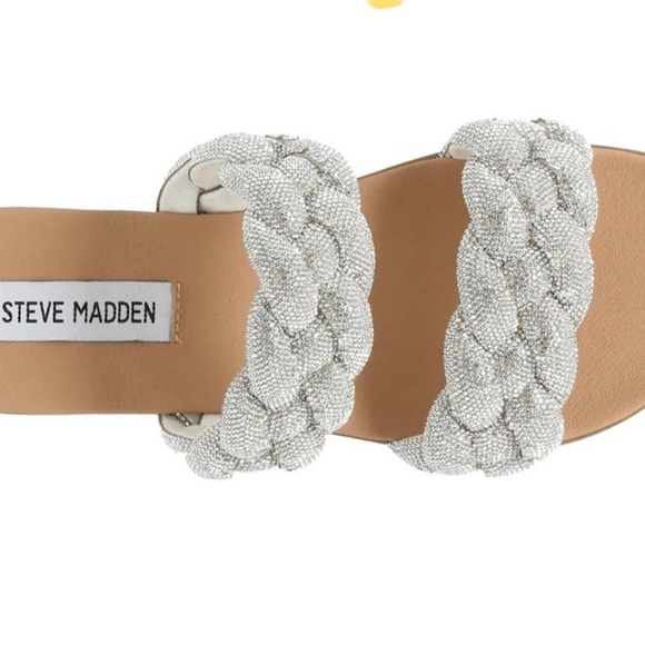 Steve Madden Silver Braided Sandals - Picture 5 of 16